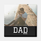 Dad Established Customizable Father's Day Photo Magnet (Vorne)