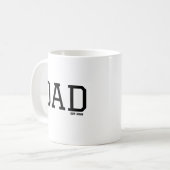Dad Established Customizable Year Father's Day Kaffeetasse (Vorderseite Links)
