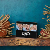 Dad Established Elegant Black 3 Photo Fotoplatte (Seite)