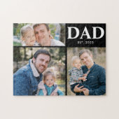 Dad Established Fathers Day 3 Picture Puzzle (Horizontal)