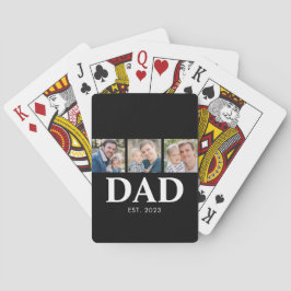 Dad Established Fathers Day 3 Picture Spielkarten
