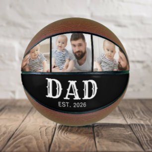 Dad Established Fettgedruckte Typografie Schwarz 3 Basketball