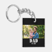 Dad Established Foto-Erinnerungsgeschenk Schlüsselanhänger (Vorderseite links)