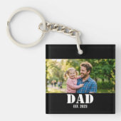 Dad Established Foto-Erinnerungsgeschenk Schlüsselanhänger (Vorderseite)