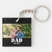 Dad Established Foto-Erinnerungsgeschenk Schlüsselanhänger (Rückseite)