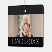 Dad Established Foto Moderne Schrift Keramikornament (Links)