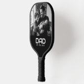 Dad Established Fun Bold Photo Pickleball Schläger (Links)