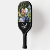 Dad Established Fun Script Photo Pickleball Schläger (Links)