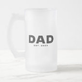 Dad Established Gift for Dad Frosted Glass Beer Mattglas Bierglas (Links)