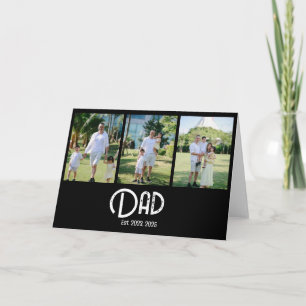 Dad Established Grunge Text 3 Foto Dankeskarte