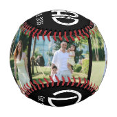Dad Established Grunge Text Black 3 Photo Baseball (Vorderseite)