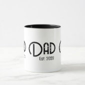 Dad Established Grunge text est. year two tone Tasse (Zentrum)