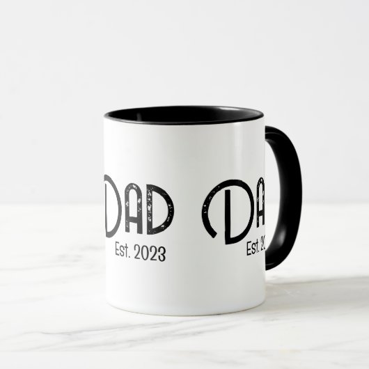 Dad Established Grunge text est. year two tone Tasse (VorderseiteRechts)
