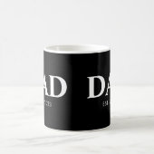 Dad Established Minimal Simple Text Est Year Kaffeetasse (Mittel)