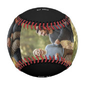 Dad Established Modern 3 Photo Baseball (Vorderseite)