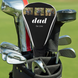 Dad Established Modern 3 Photo Golf Headcover