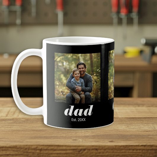 Dad Established Modern 3 Photo Kaffeetasse