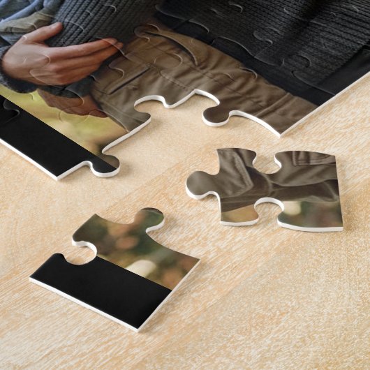 Dad Established Modern 3 Photo Puzzle (Seite)