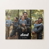 Dad Established Modern 3 Photo Puzzle (Horizontal)