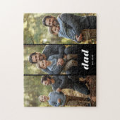 Dad Established Modern 3 Photo Puzzle (Vertikal)