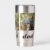 Dad Established Modern 3 Photo Thermobecher (Rückseite)