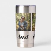 Dad Established Modern 3 Photo Thermobecher (Vorderseite)