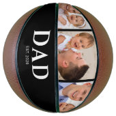 Dad Established Modern Black 3 Photo Basketball (Vertikal)