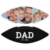 Dad Established Modern Black 3 Photo Collage Football (Paneele)