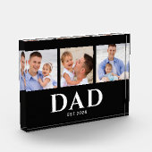 Dad Established Modern Black 3 Photo Fotoblock (Links)