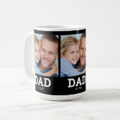 Dad Established Modern Black 3 Photo Kaffeetasse (Vorderseite Links)