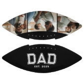 Dad Established Modern Bold Black 3 Photo Football (Paneele)