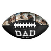 Dad Established Modern Bold Black 3 Photo Football (Vorderseite)
