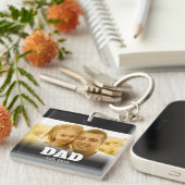 Dad Established Modern Bold Photo Schlüsselanhänger (Vorderseite rechts)