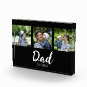 Dad Established Modern Bold Script Black 3 Photo Fotoblock (Rechts)