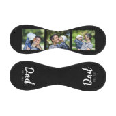 Dad Established Modern Script Black 3 Photo Baseball (Paneele)