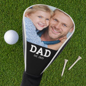 Dad Established Modern Script Photo Golf Headcover