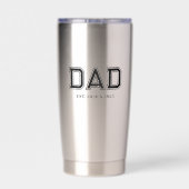 Dad Established Modern Typography New Dad Gift Thermobecher (Rückseite)