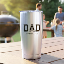 Dad Established Modern Typography New Dad Gift Thermobecher