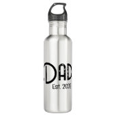 Dad Established New Dad Gift Edelstahlflasche (Vorderseite)