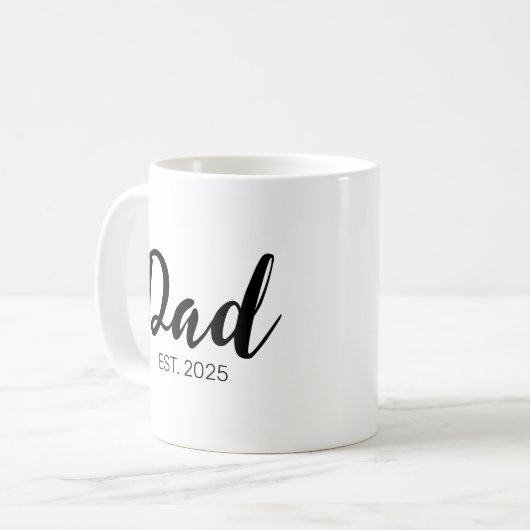 Dad Established New Dad Gift  Kaffeetasse (Vorderseite Links)