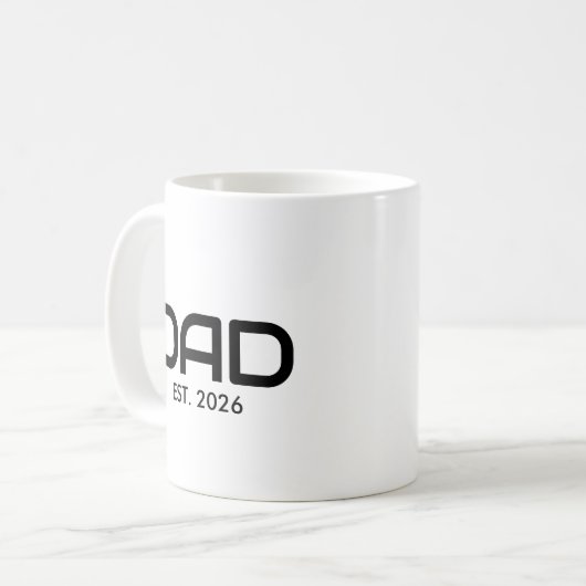 Dad Established New Dad Gift  Kaffeetasse (Vorderseite Links)