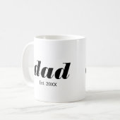 Dad Established New Dad Gift Kaffeetasse (Vorderseite Links)
