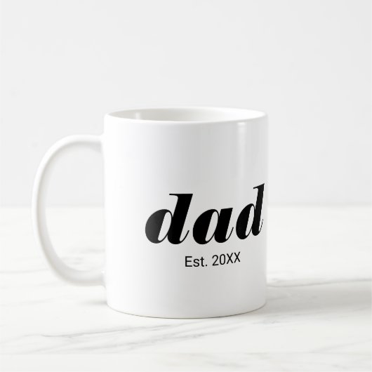 Dad Established New Dad Gift Kaffeetasse (Links)