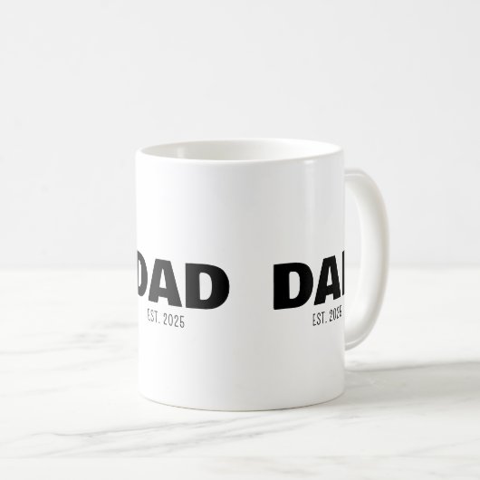 Dad Established New Dad Gift Kaffeetasse (VorderseiteRechts)