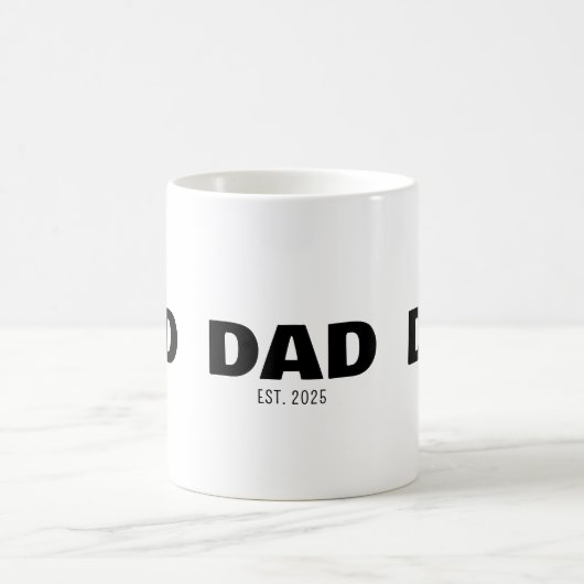 Dad Established New Dad Gift Kaffeetasse (Mittel)