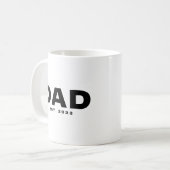 Dad Established New Dad Gift Mug Kaffeetasse (Vorderseite Links)