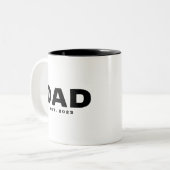 Dad Established New Dad Gift Mug Zweifarbige Tasse (Vorderseite Links)