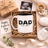 Dad Established New Dad Gift Mug Zweifarbige Tasse