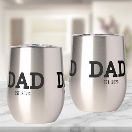 Dad Established New Dad Gift Thermal Wine