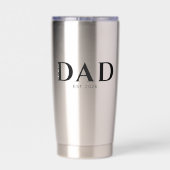 Dad Established New Dad Gift Thermobecher (Rückseite)